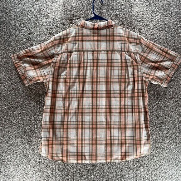 The North Face Shirt Adult Extra Large Pink Plaid Button Up Snaps Outdoor Mens - Picture 9 of 10